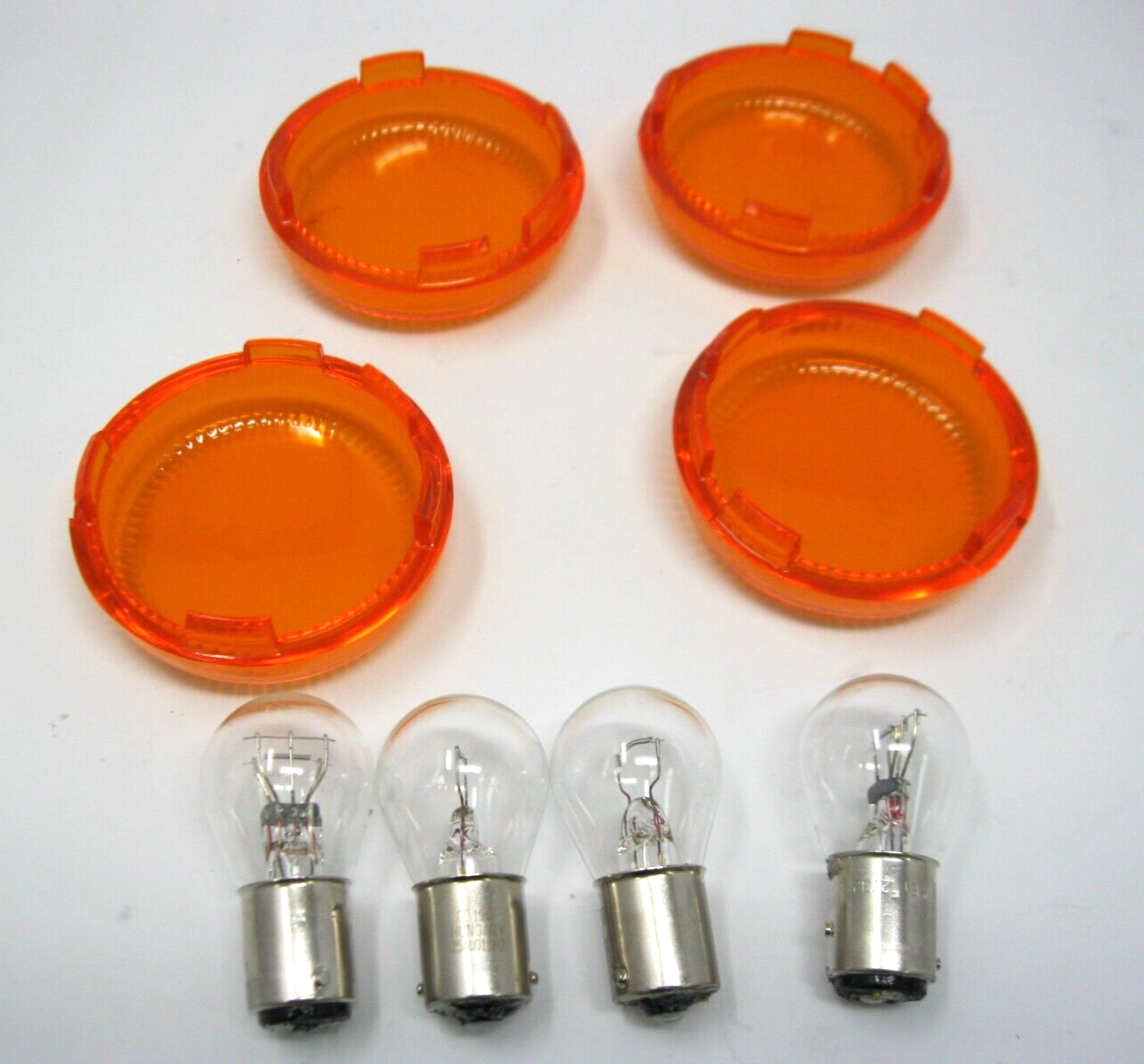 Unbranded 4-Pack of Amber Signal Light Lens's. Replaces Harley OEM 68755-07