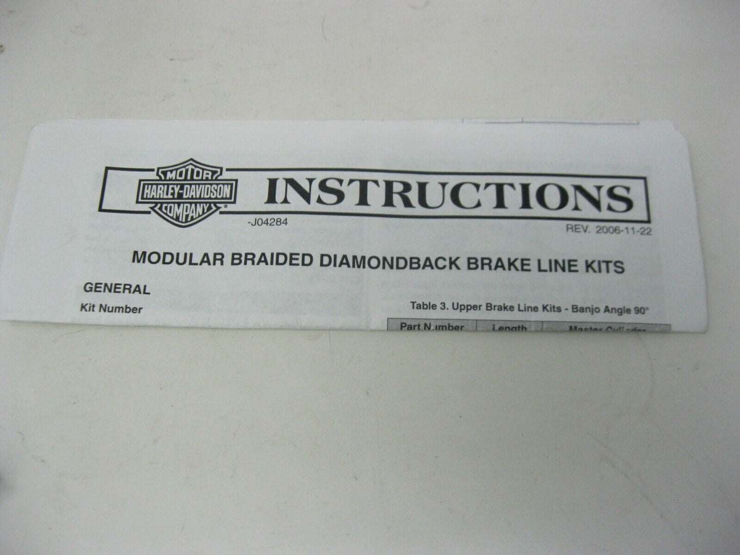 Harley-Davidson OEM Diamondback B/L 22'' EPR 35 DG 42766-07