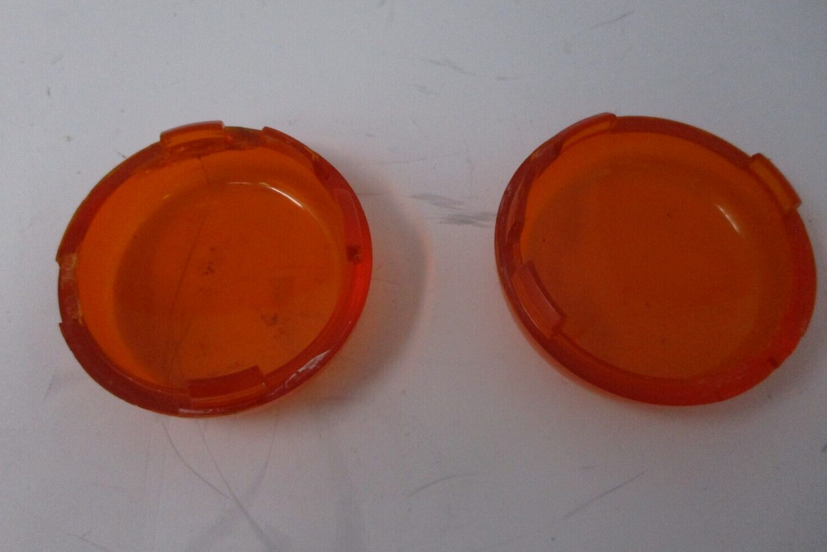 Harley-Davidson Amber Signal Lens With Bulbs Four Pack (2 Broken Tabs) 68973-00
