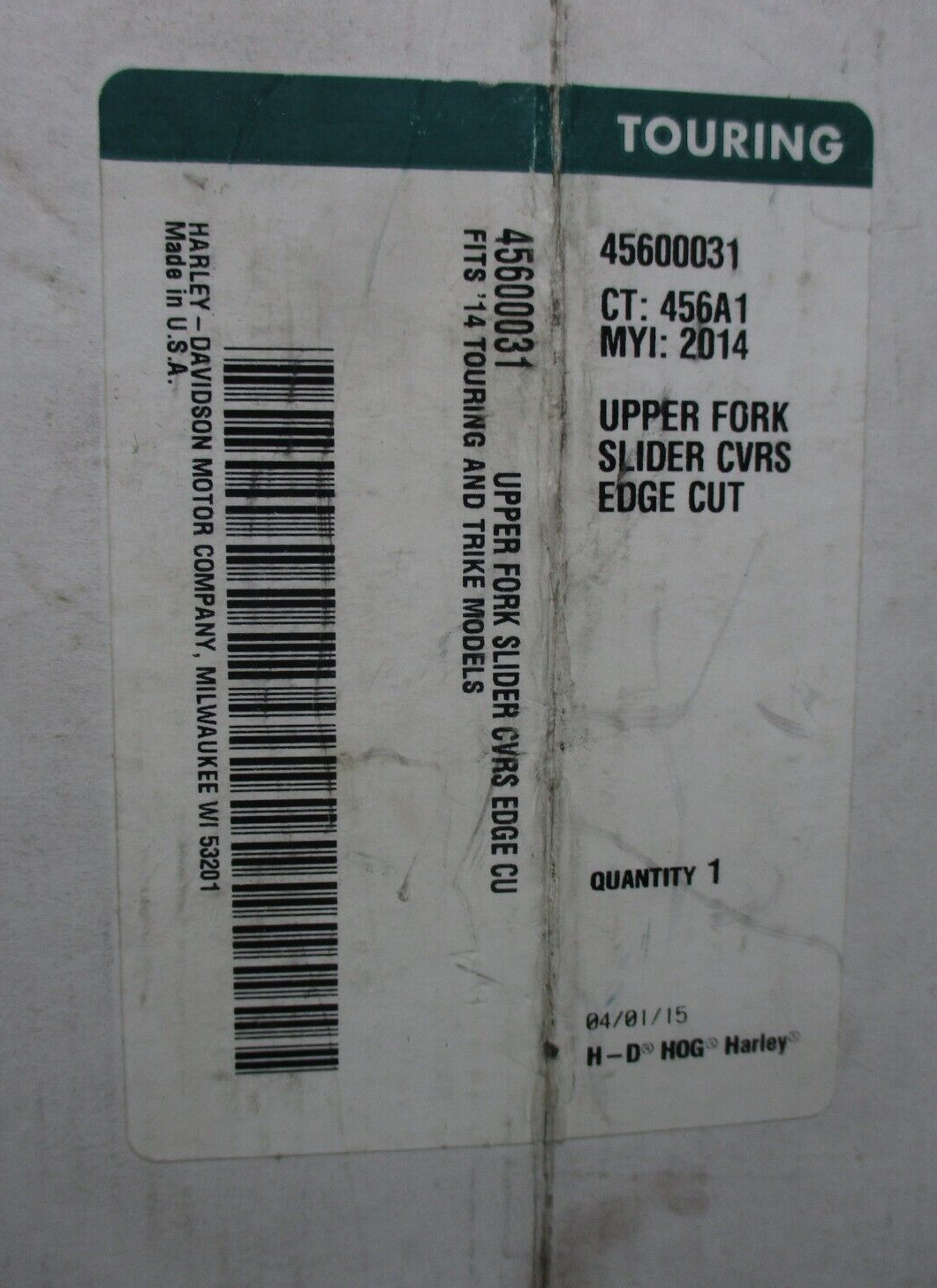 Harley-Davidson Upper Fork Slider CVRS Edge Cut 45600031