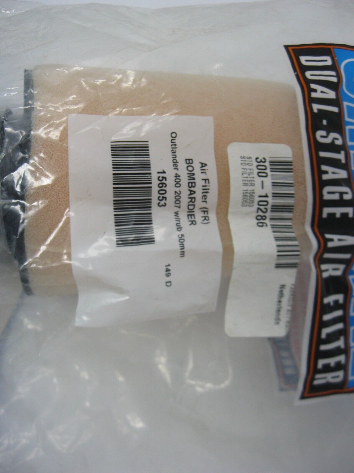 Twin Air Bombardier Air Filter Outlander 400 2007 w/rub 50mm 156053