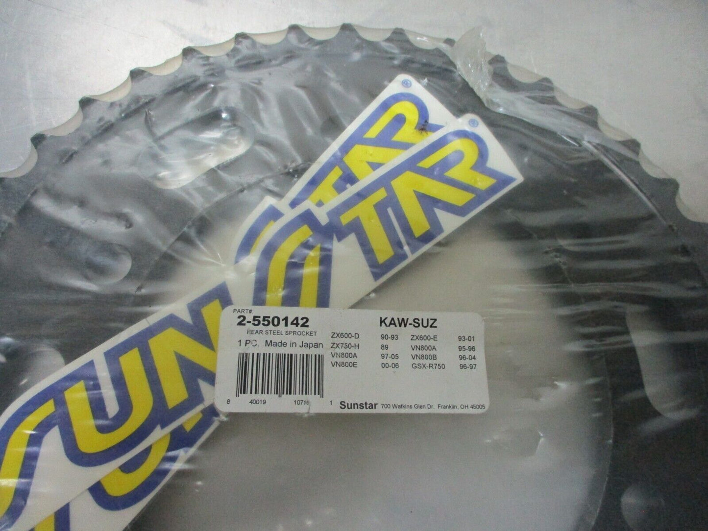 Sunstar - 2-550142 - Steel Rear Sprocket, 42T