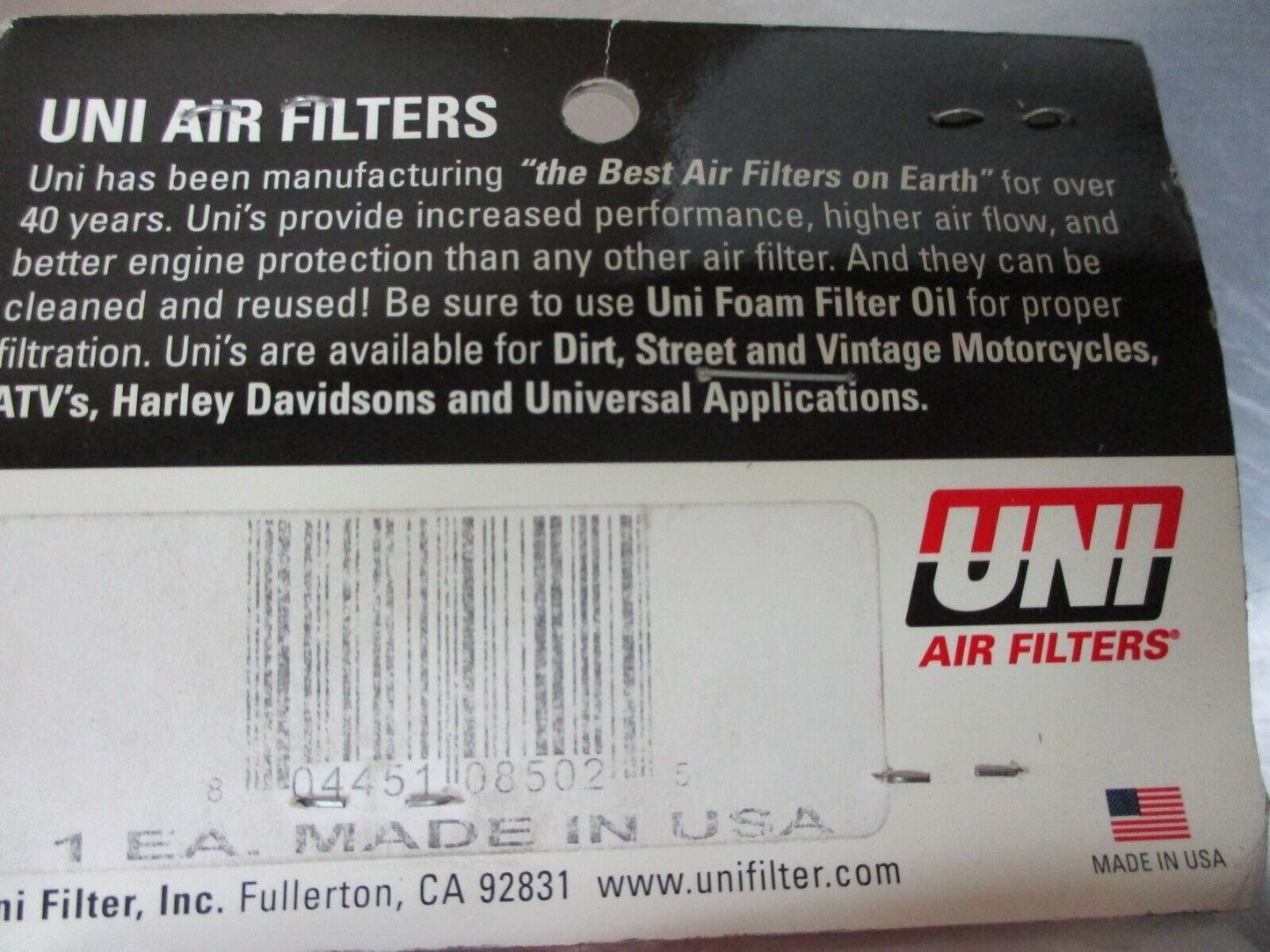 UNI Air Filter Polaris 12-NU8502ST