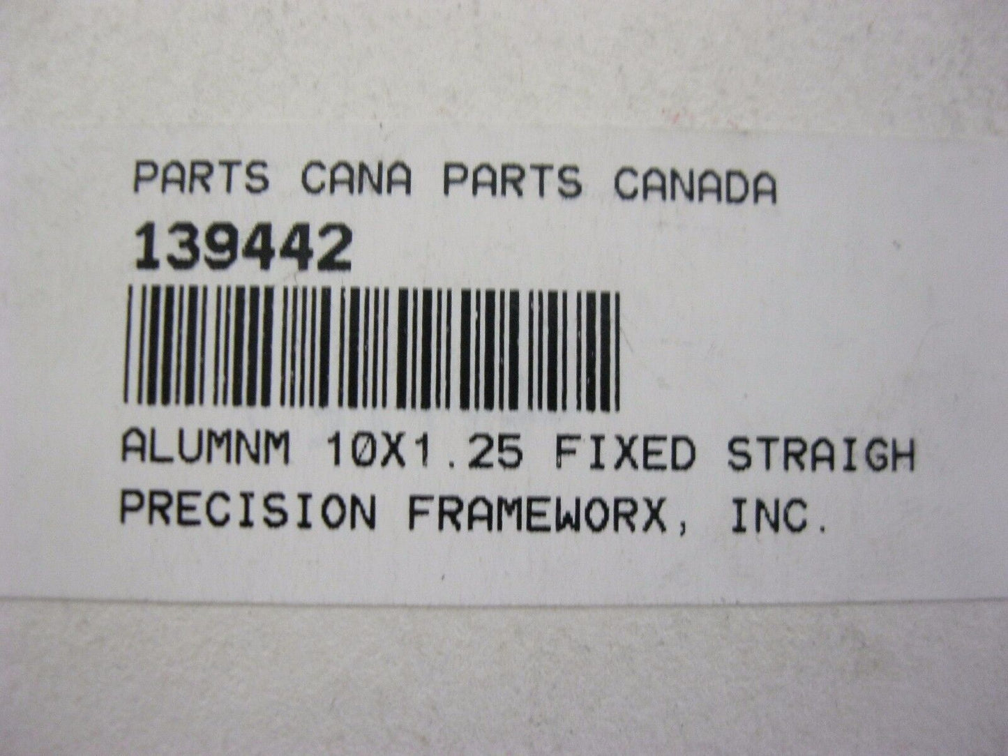 GALFER BLUE AND RED ALUMINUM 10x1.25 FIXED STRAIGHT MALE SHORT FITTING 139442