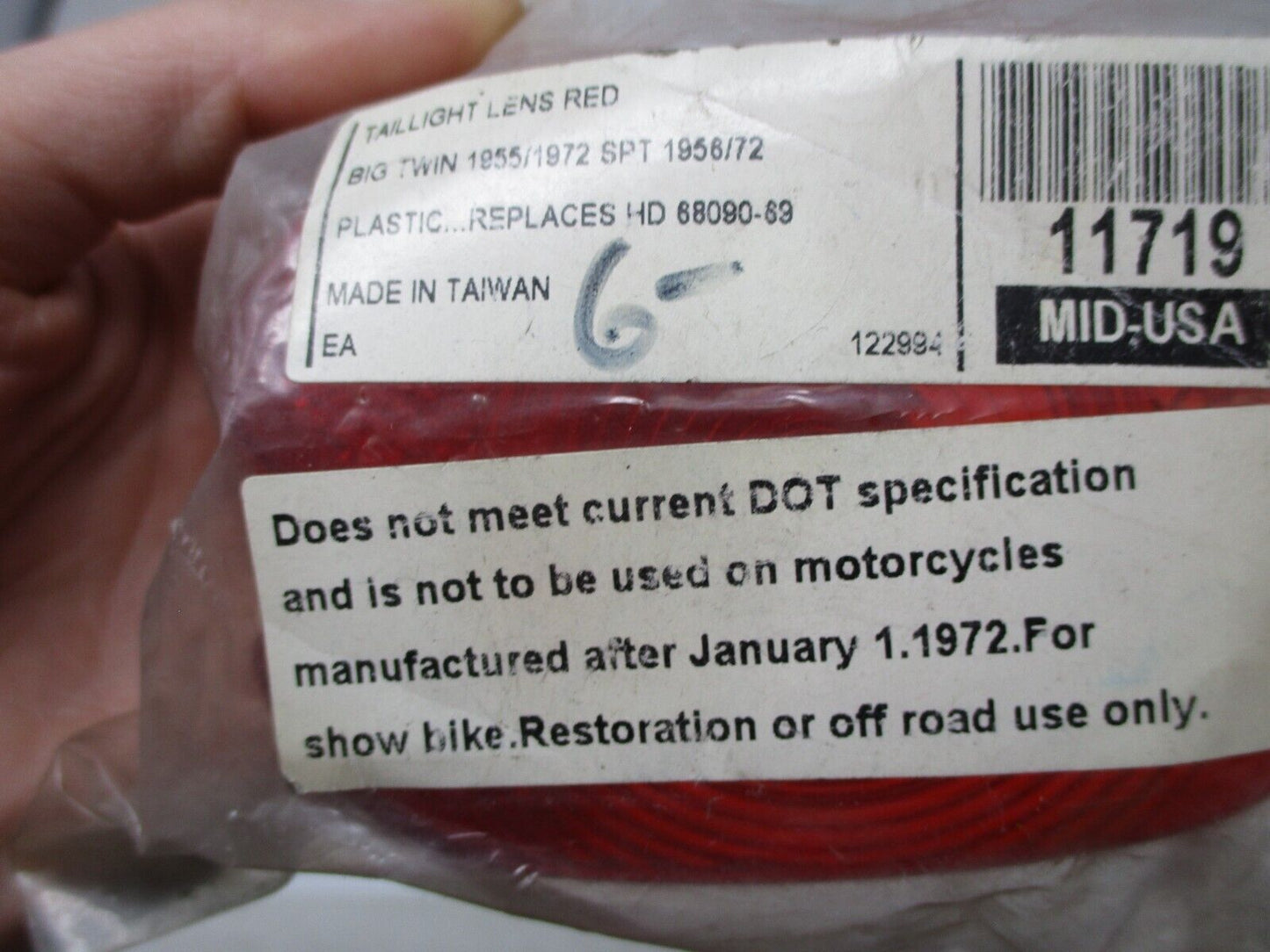 Mid-USA Taillight Lens 11719