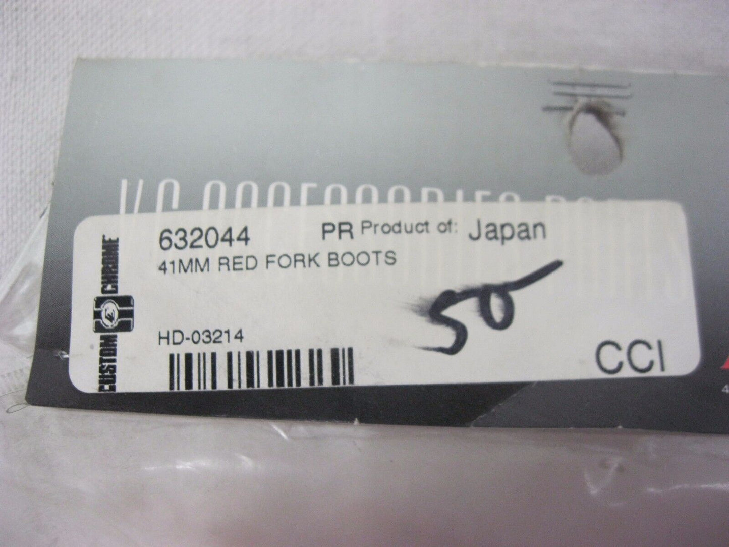 CUSTOM CHROME ORANGE FORK BOOTS FITS 41MM FORKS 632044