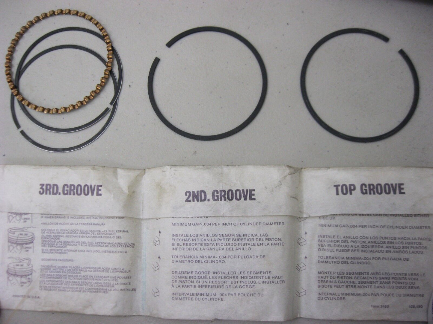 HASTINGS 6957-060 PISTON RING SET FOR HARLEY .060 OVERSIZED