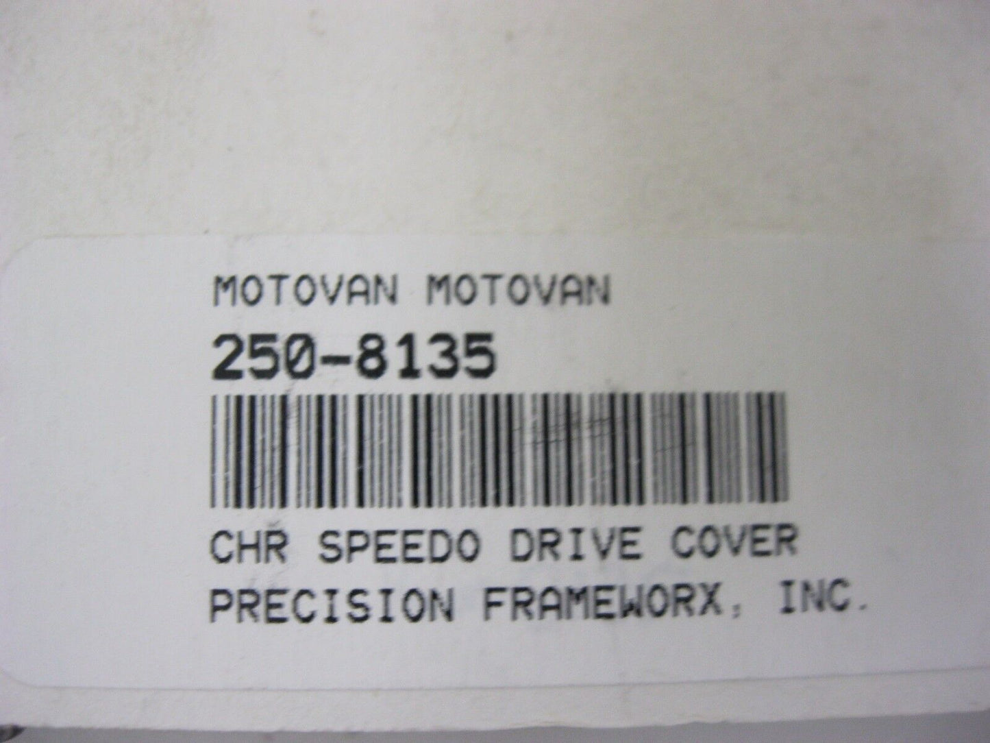 CHROME SPEEDOMETER DRIVE UNIT COVER 250-8135