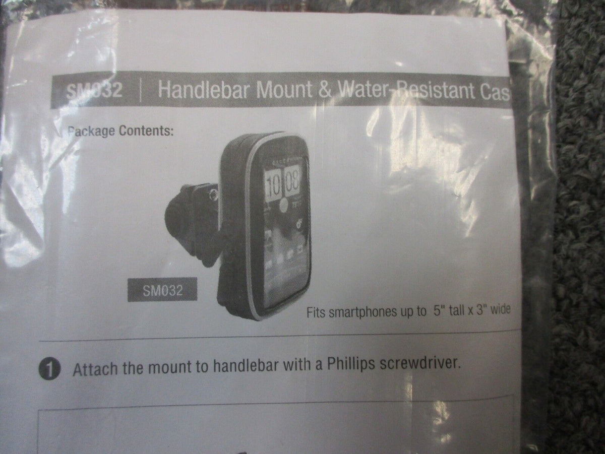 Arkon Motorcycle Cell Phone Case & Mount New fits 1" & 1 1/4" Bars 4092