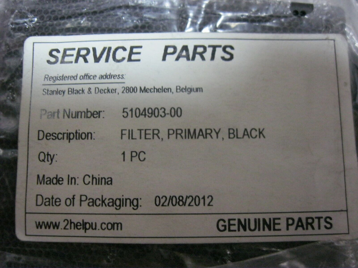 DeWalt Primary Filter 5104903-00