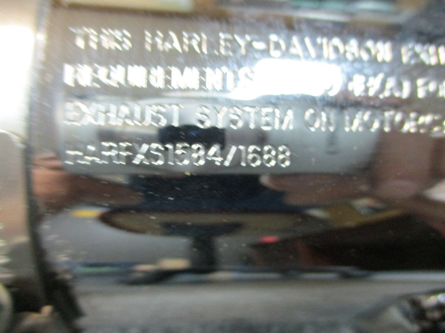 Harley Davidson OEM FXS 1584/1668 Chrome Slash Cut Muffler 64900336 1 Only