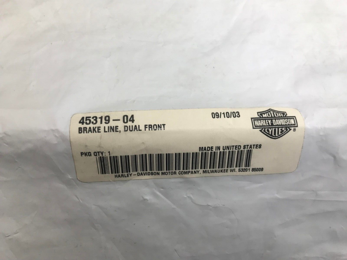 Harley Davidson OEM Brake Line, Dual Front 45319-04
