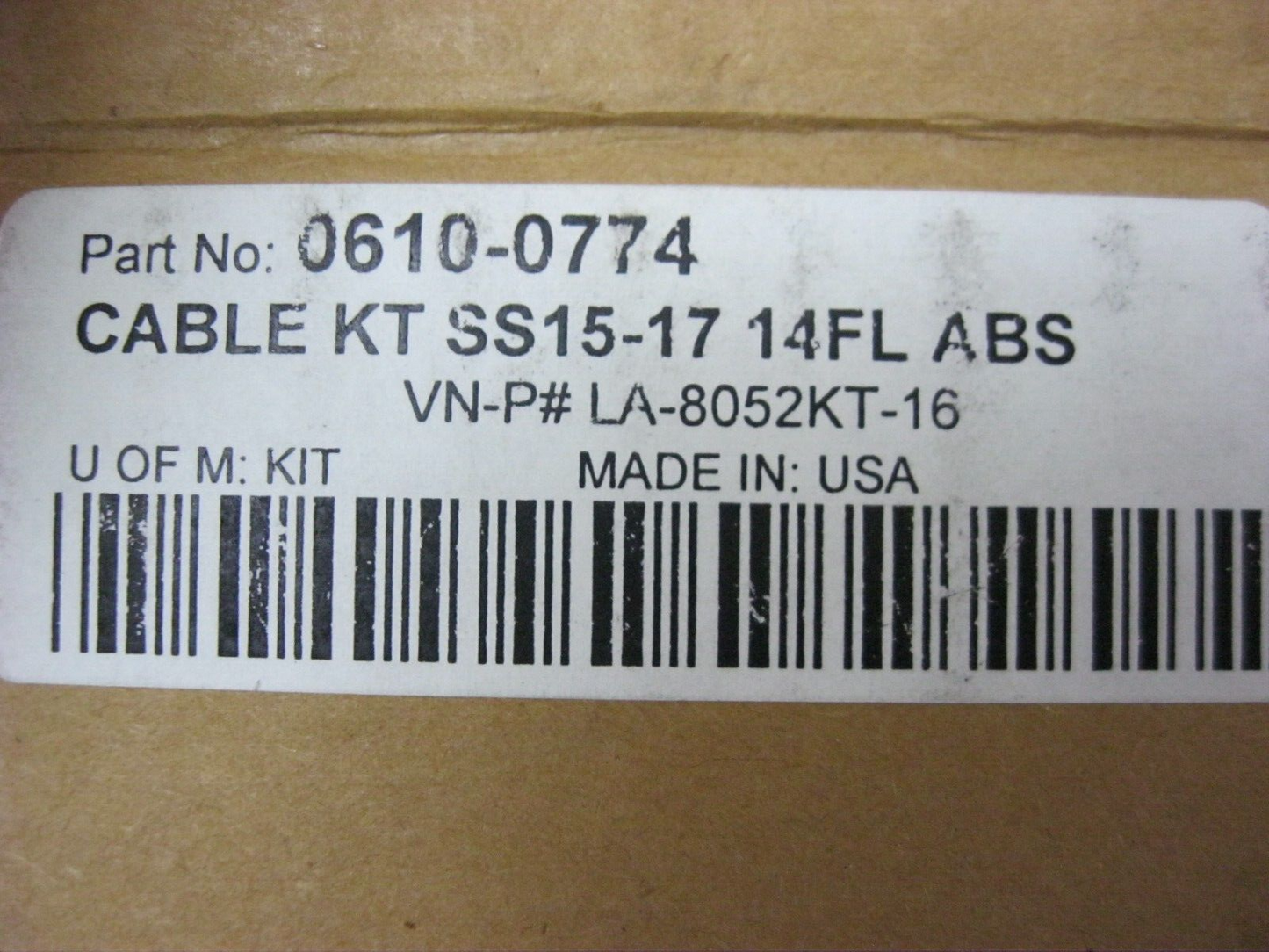 LA Choppers FLHT Stainless Cable/Hose Kit for 15-17" Handlebars LA-8052KT-16
