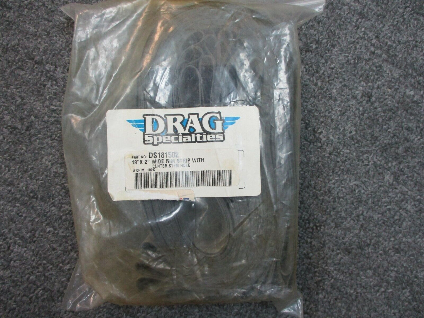 Drag Specialties 18"x2" Wide Rim Strip with center Stem Hole 10 Pack DS181502