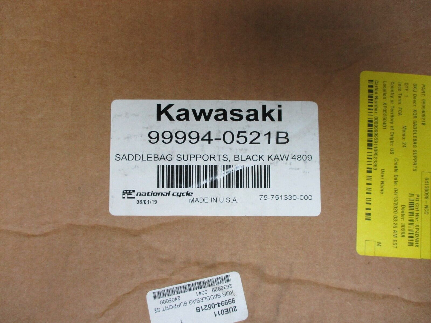 National Cycle Saddlebag Supports for Kawasaki 99994-0521B