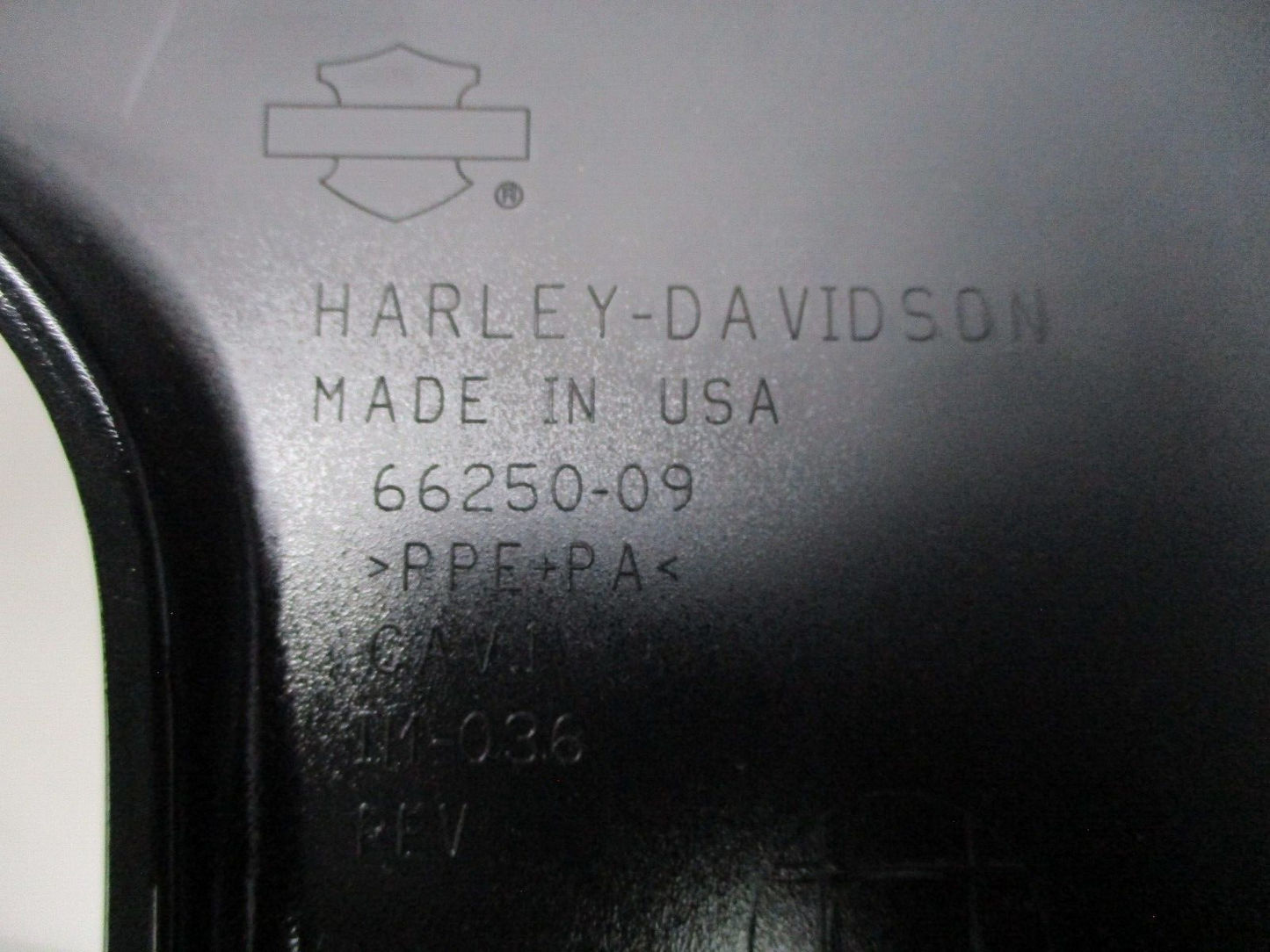 Harley Davidson OEM Side Cover Black with Blue Detail 66250-09