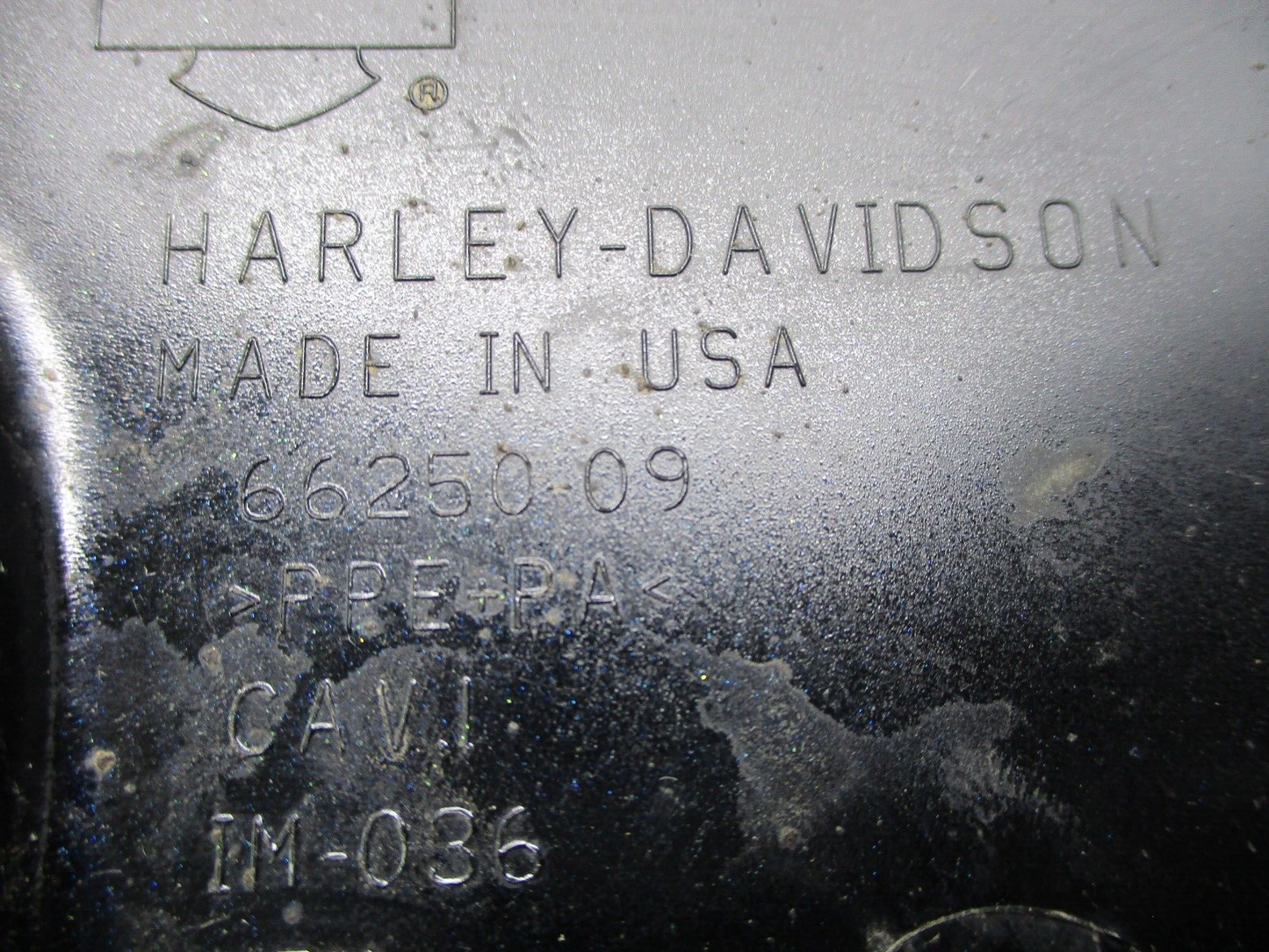 Harley Davidson OEM Side Cover Blue with Detail 66250-09