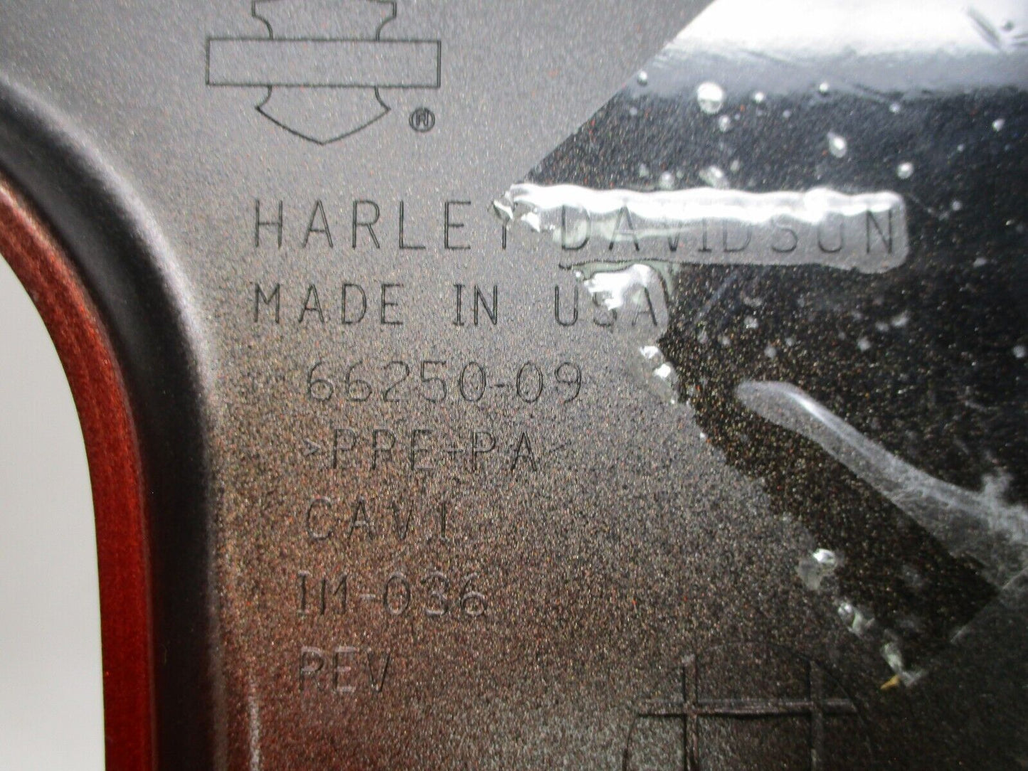 Harley Davidson OEM Side Cover Metallic Red 66250-09A 2009-Later