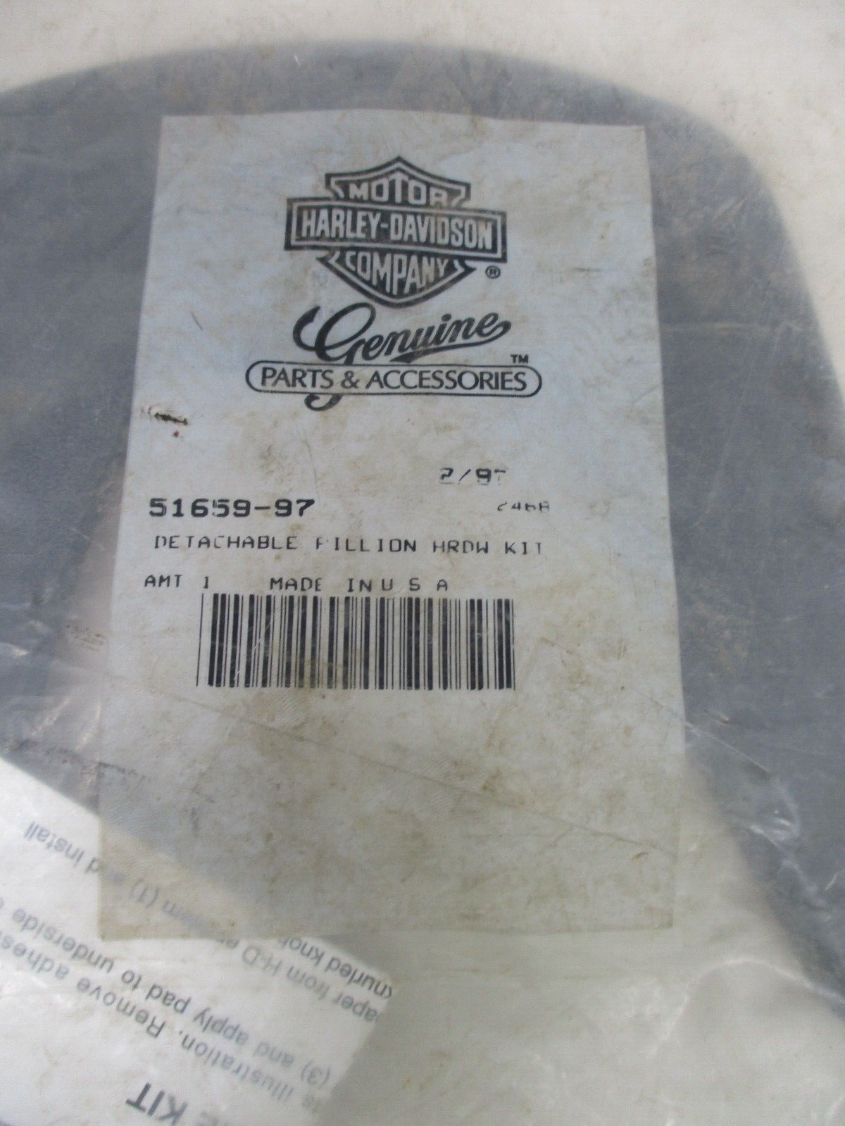 Harley-Davidson Detachable Pillion Pad 51659-97