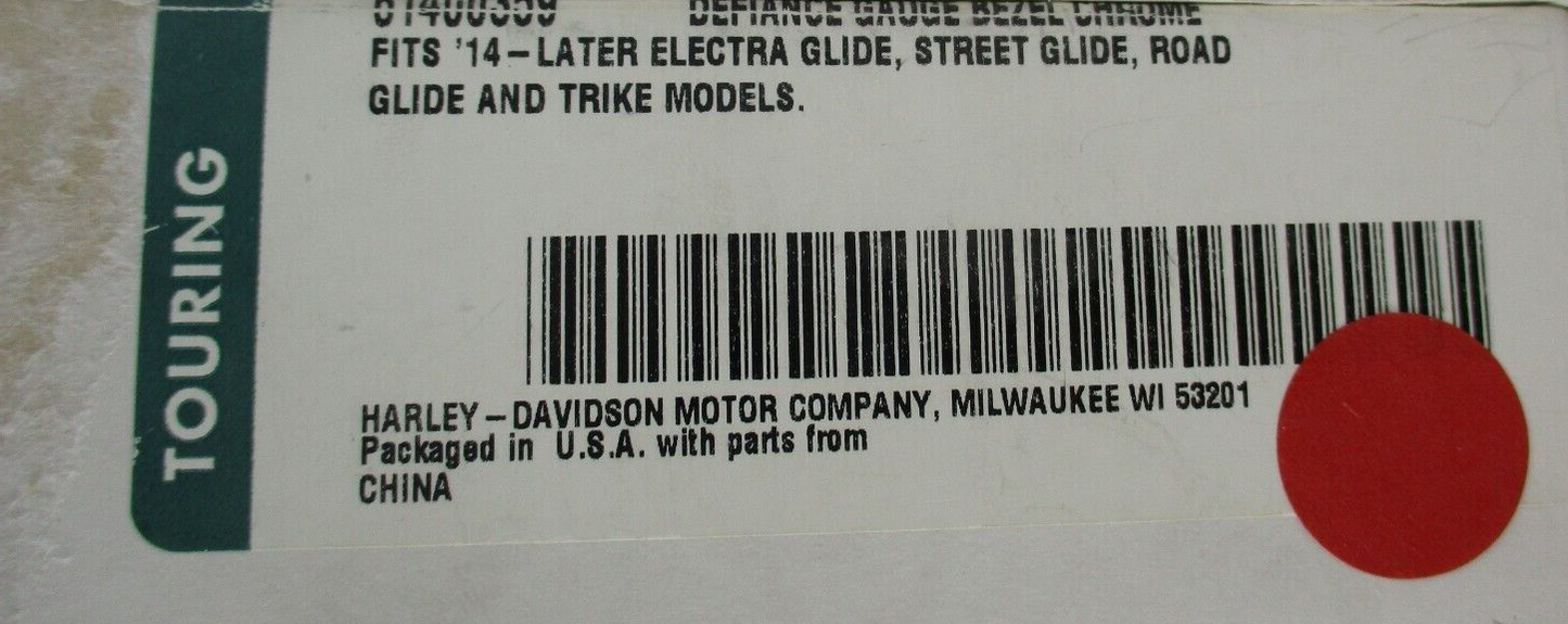 Harley-Davidson Chrome Defiance Collection Gauge Bezels 61400359