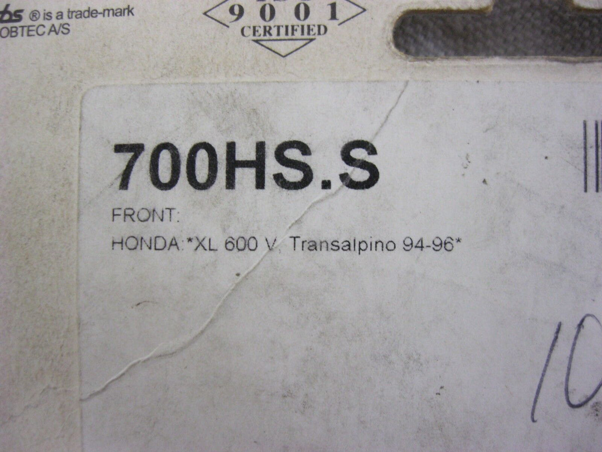 SBS SINTERED BRAKE PADS STREET EXCEL 700HS FR HONDA XL 600