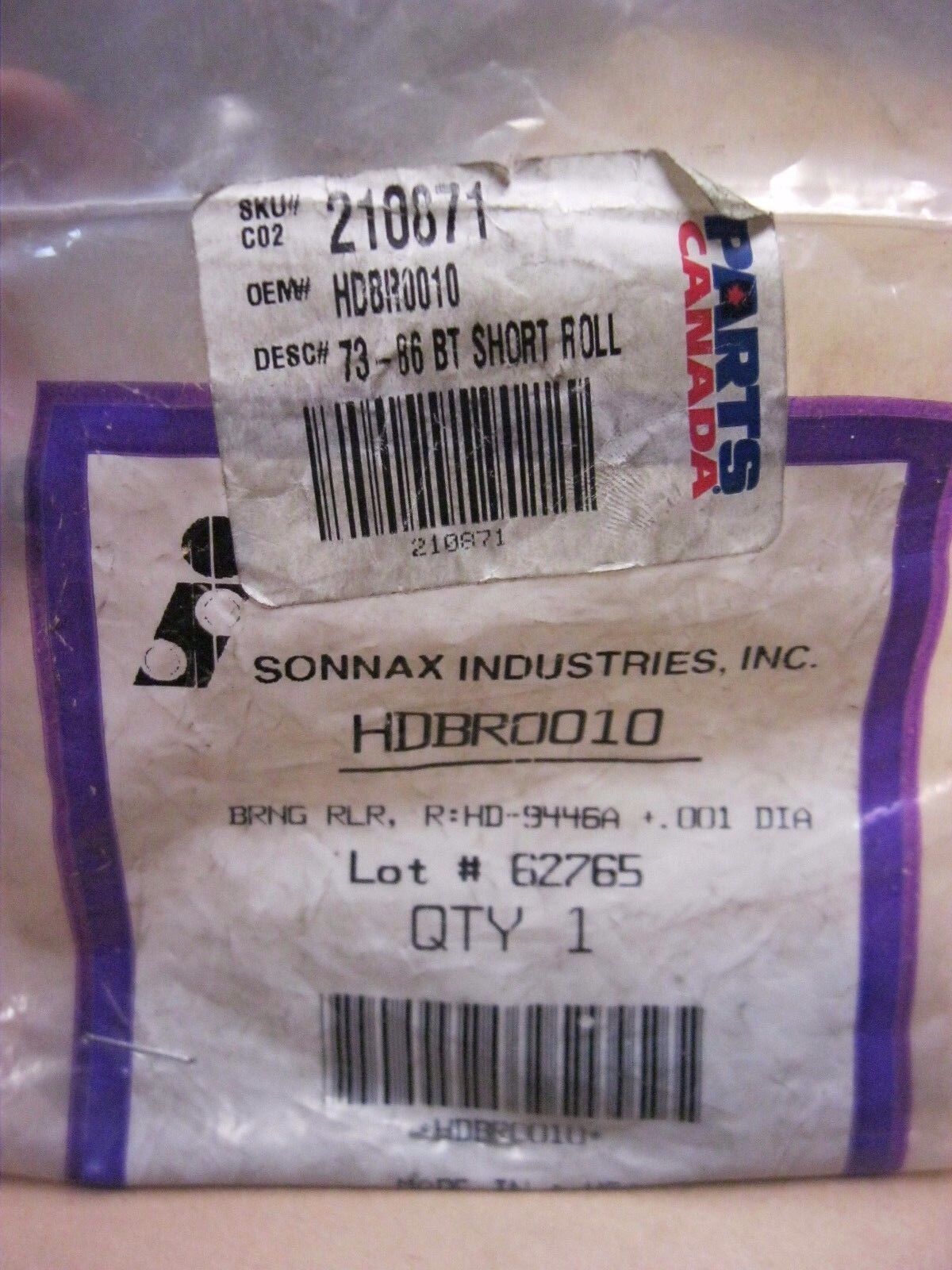 SONNAX SHORT ROLLER BEARING +.001 FITS BIG TWIN 1973-1986 RPL HD-9446A HDBR0010