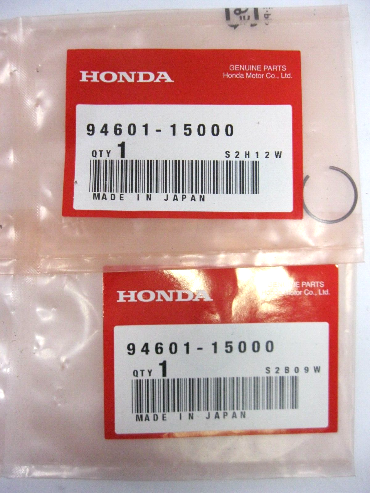 Honda OEM 1980-2016 Piston Pin Retainer Clip (Set of 2) 94601-15000