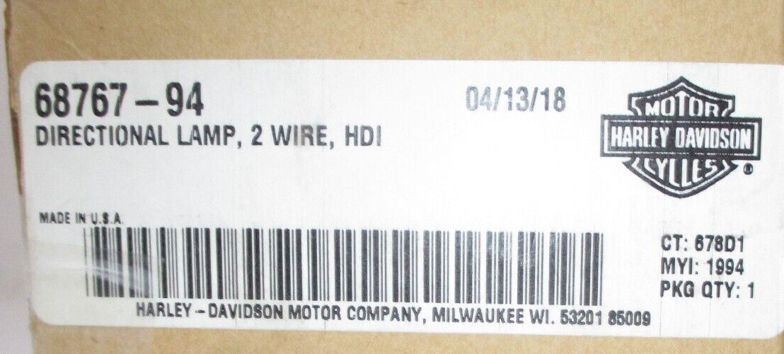 Harley-Davidson Chrome 2 Wires Directional Lamp HDI 68767-94