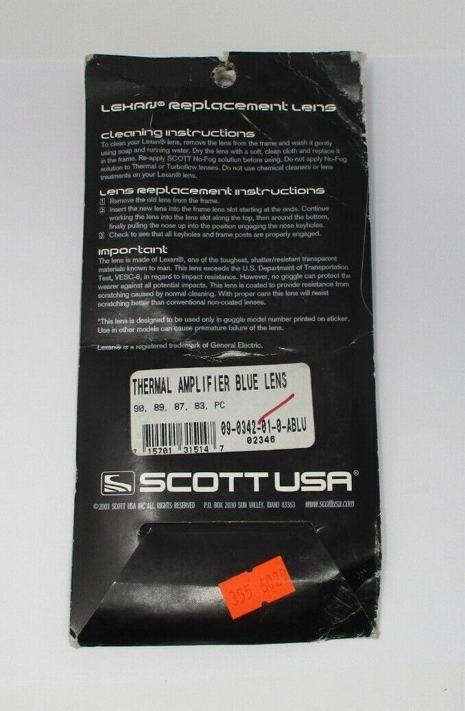 SCOTT USA Thermal Amplifier Blue Replacement Lens 09-0342-01-0-ABLU