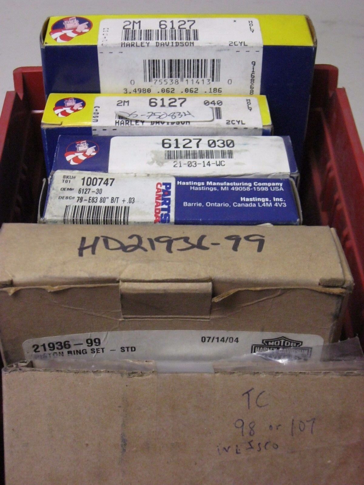 LOT OF VARIOUS PISTON RING SETS FOR HARLEY DAVIDSON VARIOUS BRANDS