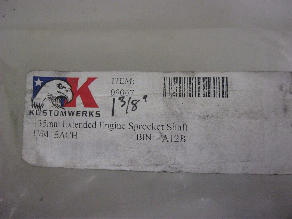 KUSTOM WERKS 1-3/8" EXTENDED ENGINE SPROCKET SHAFT 09067