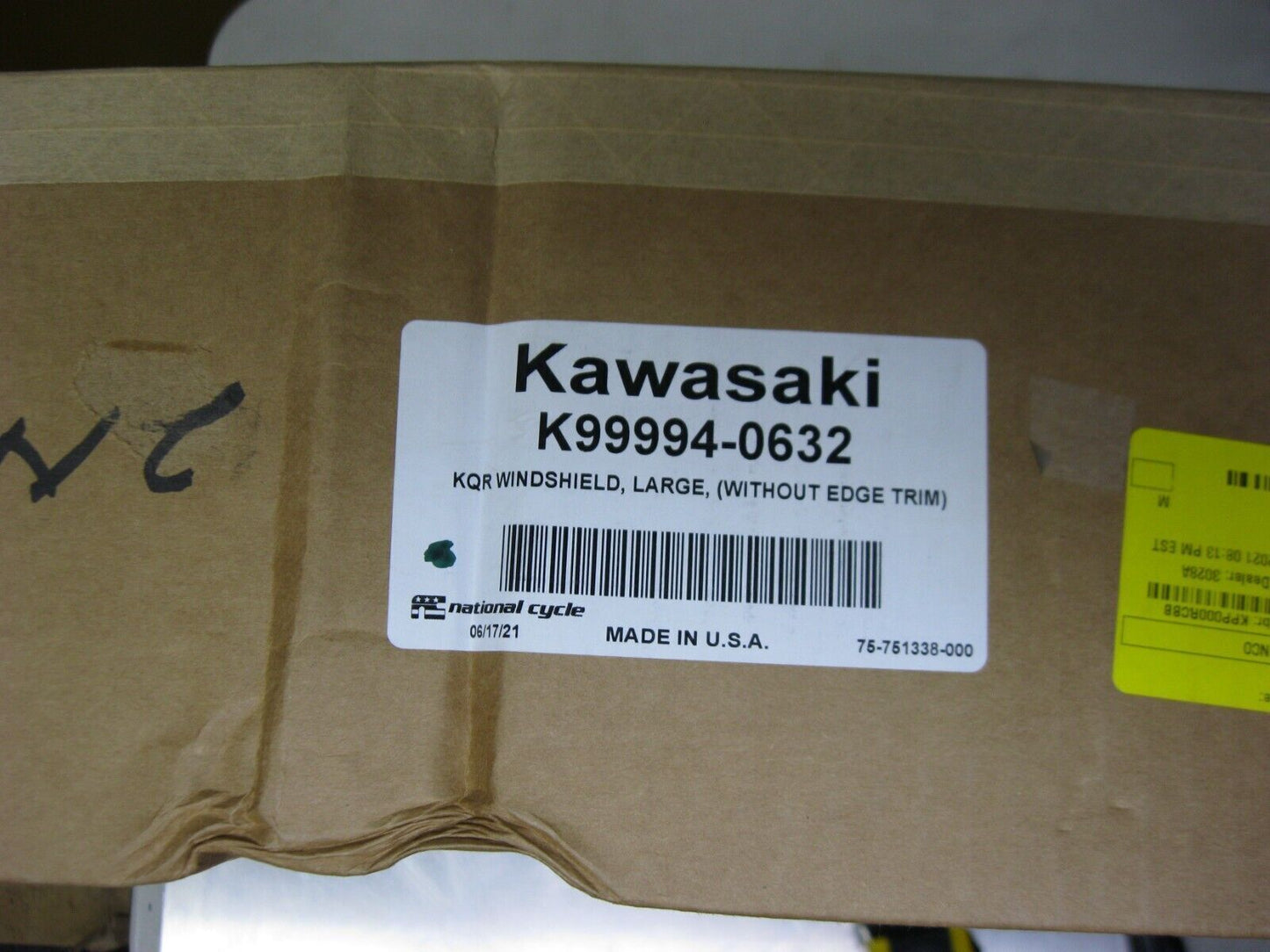 National Cycle KQR Windshield, Large, without Trim Kit K99994-0632