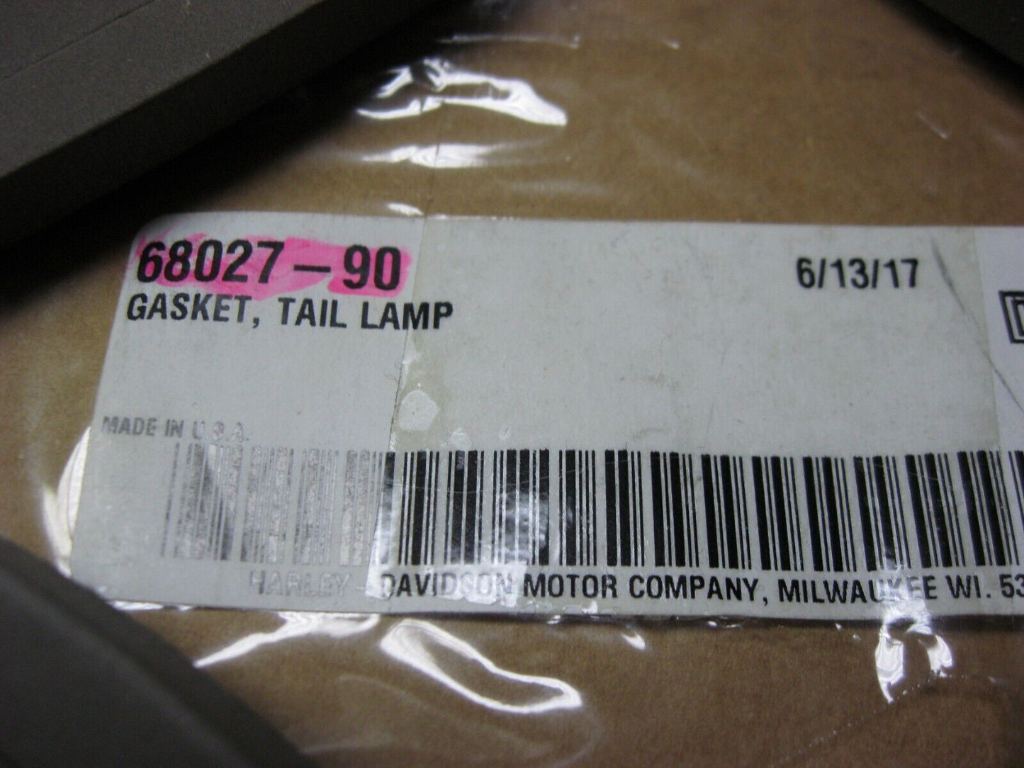Harley Davidson OEM FLT/FXR/FLS/FLT/XL Tail Lamp Gasket 91-99 (4 lot) 68027-90