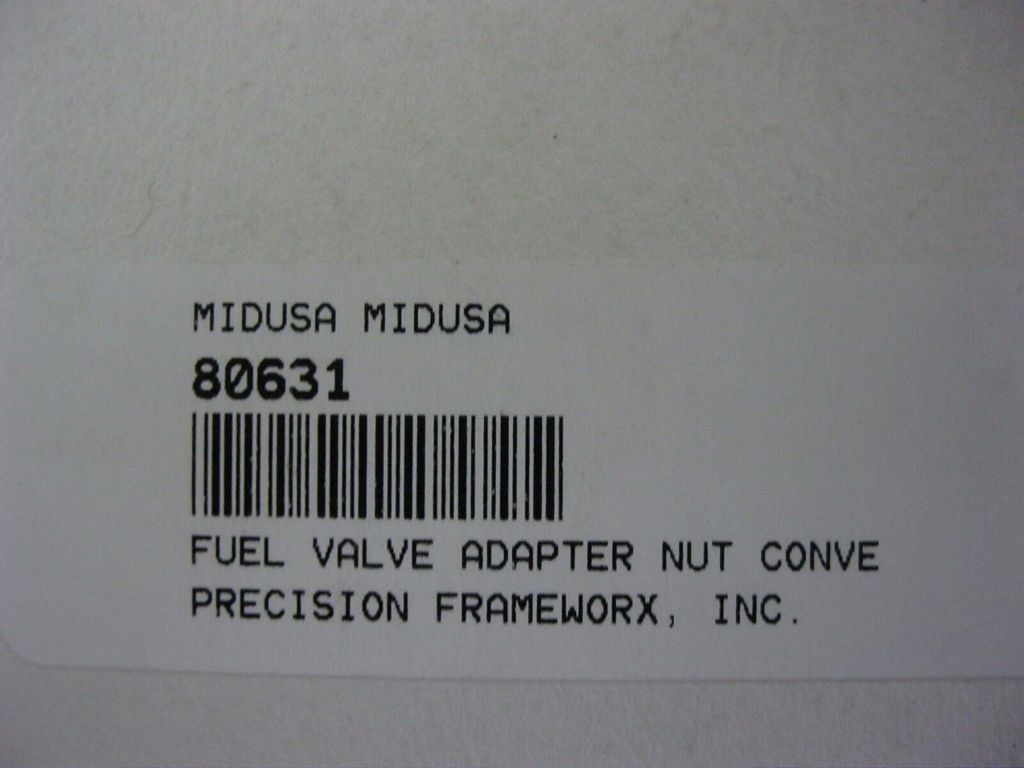 MID USA 80631 FUEL VALVE ADAPTER NUT CONVERT 80210-80211 TO 75/06 TANK FIT