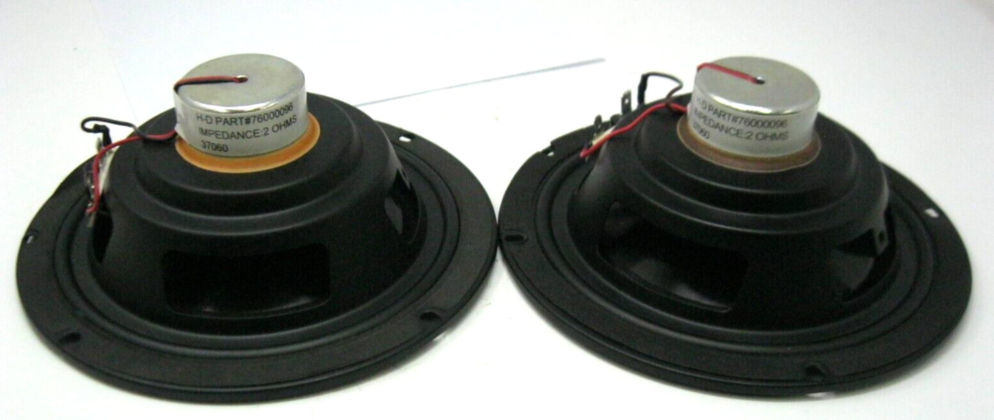 Harley-Davidson OEM Pair 14-20 FLH 5.25" (6 5/8" Ring) 2 OHM Speakers 76000096