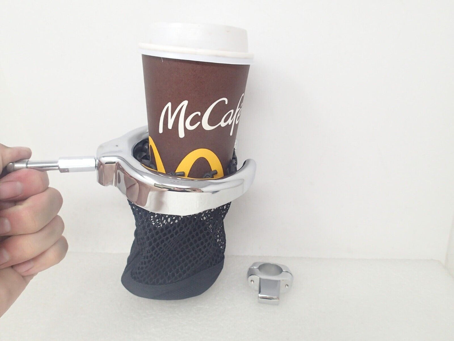 1" Handlebar Cup Holder Metal Drink Basket Fits Harley Davidson Custom