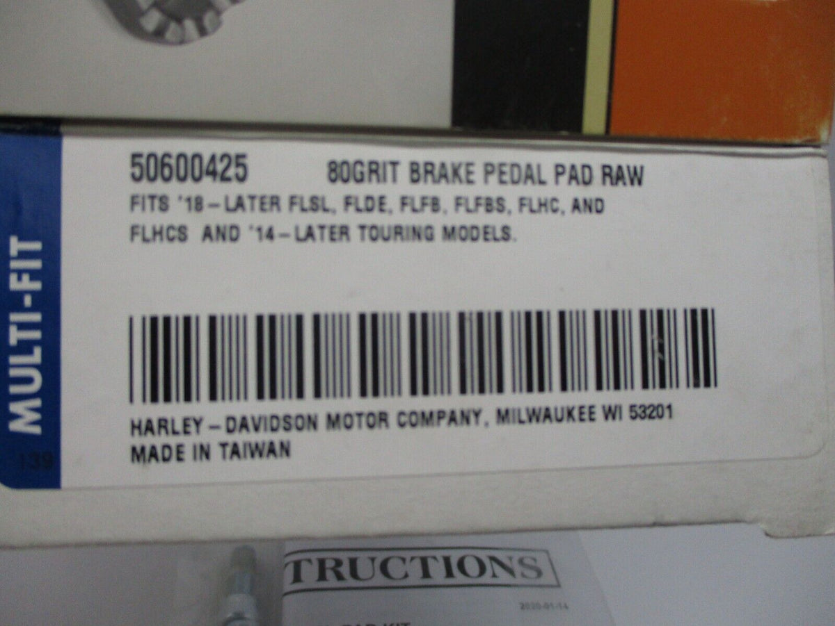 Harley Davidson Touring 80GRIT Brake Pedal Pad 18-later FLSL Silver