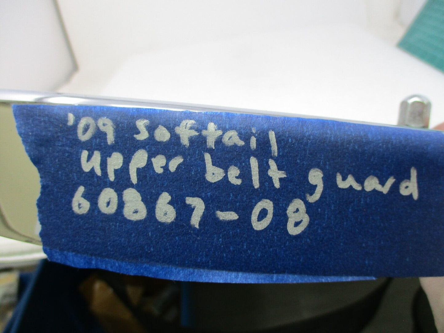 2012 Harley FLSTSE3 CVO Softail upper Belt Cover Guard 60867-08 PS1078