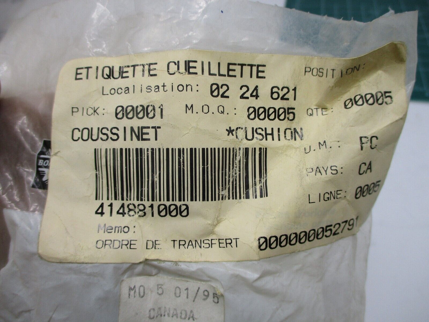 Ski-Doo,BRP,Bombardier Snowmobile Coussinet,Cushion,414881000,414-8810-00 SET 4