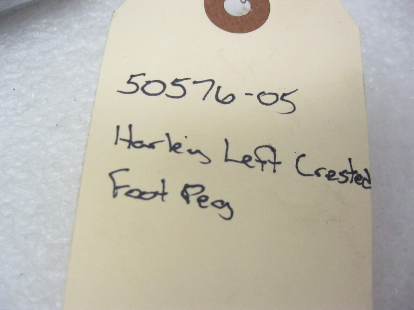 SINGLE Harley Crested Bar Shield Right Foot Peg Chrome Passenger 50576-05