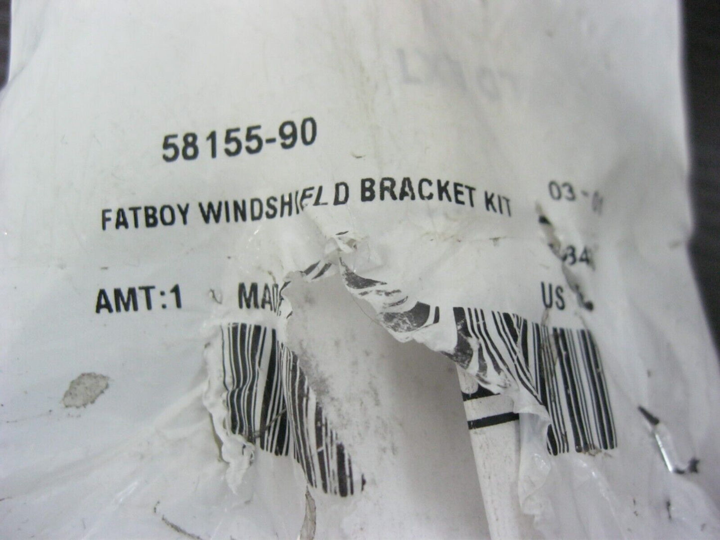 Harley-Davidson OEM Fatboy Windshield Bracket Kit (Bag Opened) 58155-90