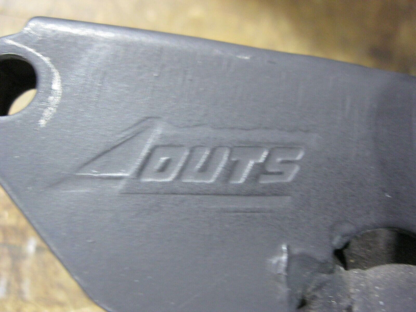 Unbranded Scooter Exhaust Pipe & Muffler - "OUTS" on Bracket. Possibly for GY6