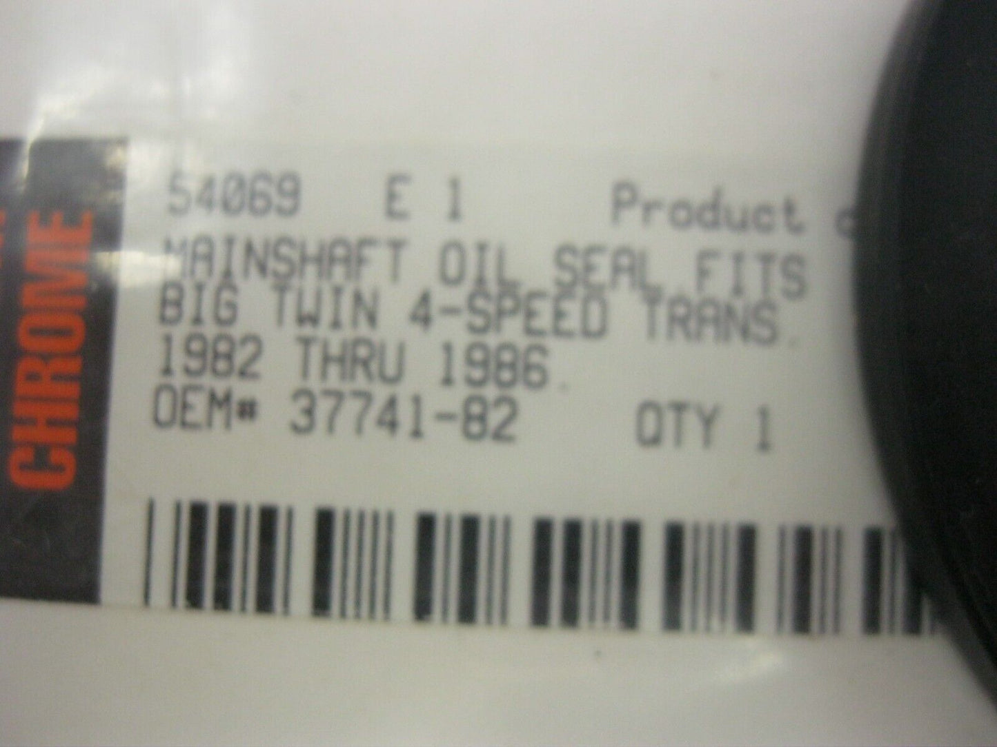 Custom Chrome 82-86 Big Twin 4 Speed MainShaft Oil Seal Rep. OEM 37741-82 54069