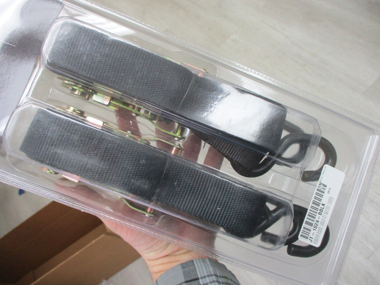 Extreme Duty Tie Down Straps W/ Soft Loop Motorcycle ATV Tractor DirtBike BLACK
