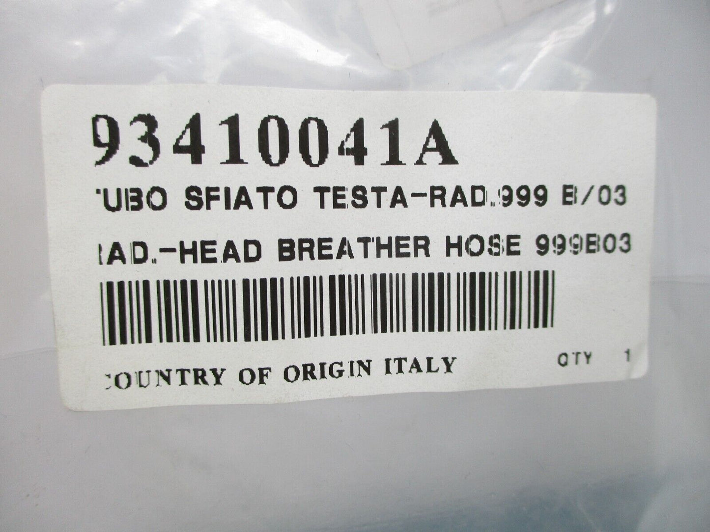 Ducati Radiator Breather Pipe Hose 93410041A