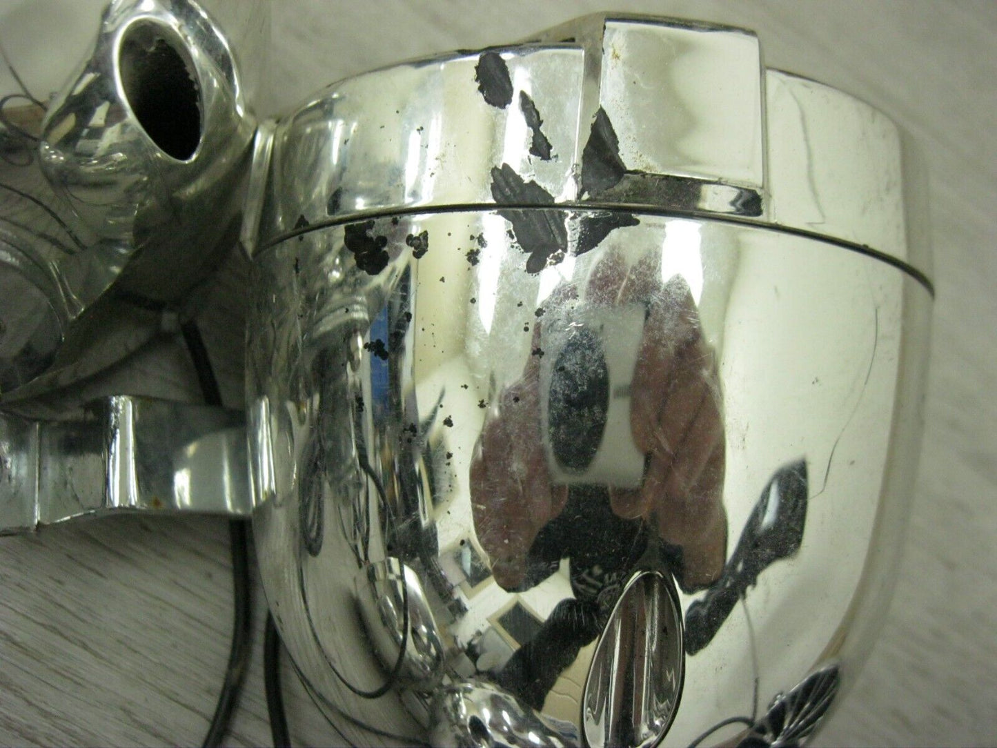Misc Chrome Motorcycle Speakers for Parts Untested Some Wiring -6pcs