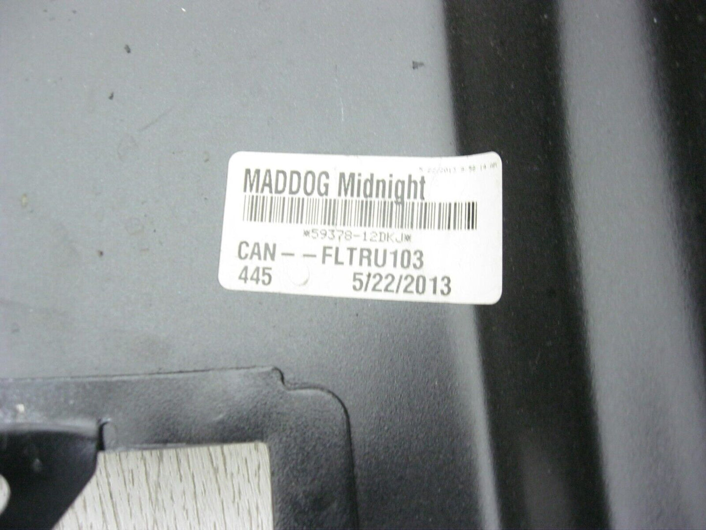 Harley-Davidson OEM 12-13 FLT, FLH MADDOG Midnight Black Rear Fender 59378-12DKJ