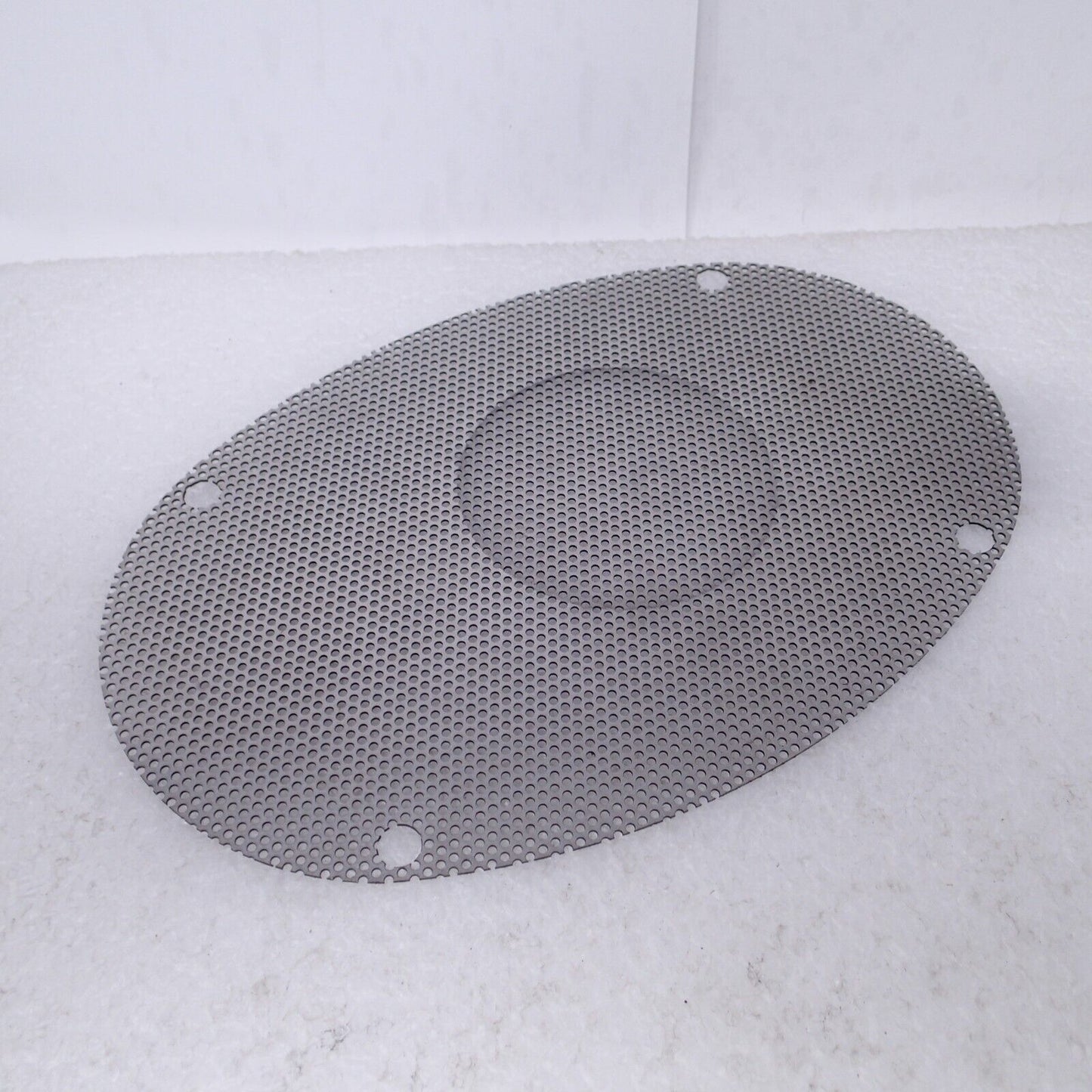 SINGLE 10"x6" Motorcycle Speaker Cover Steel Mesh Grill Harley Audio OVAL