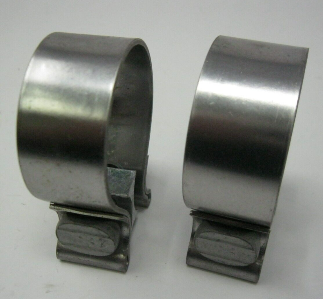 1.75" Diam. x 1" Wide Header Pipe to Muffler Clamps for Harley-Davidson 0027140