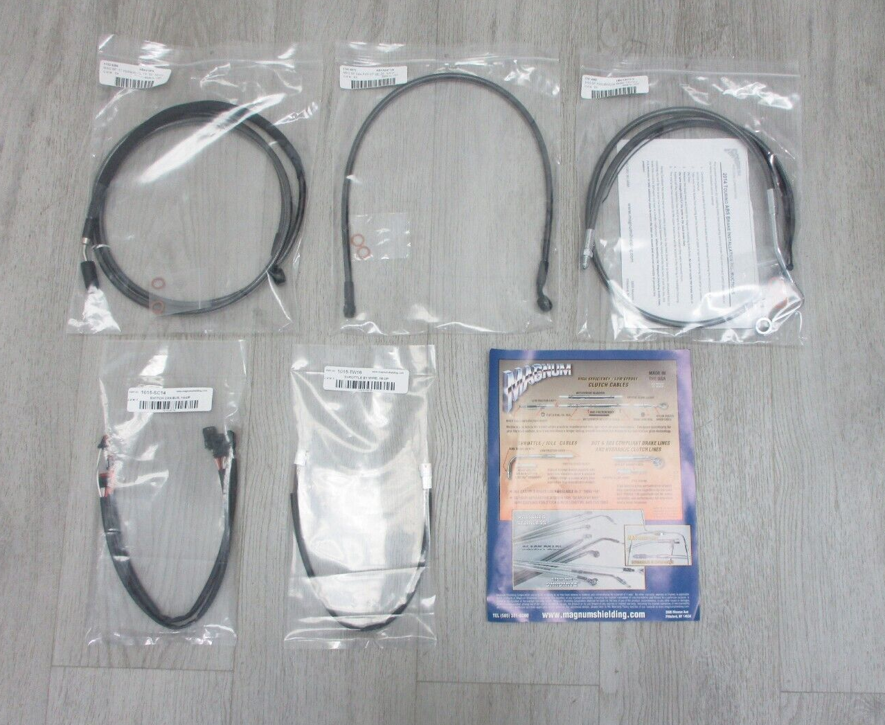 MAGNUM 487931 Black Pearl Control Cable Kit 0662-0288 "17-"19 Road King EFI FLHR